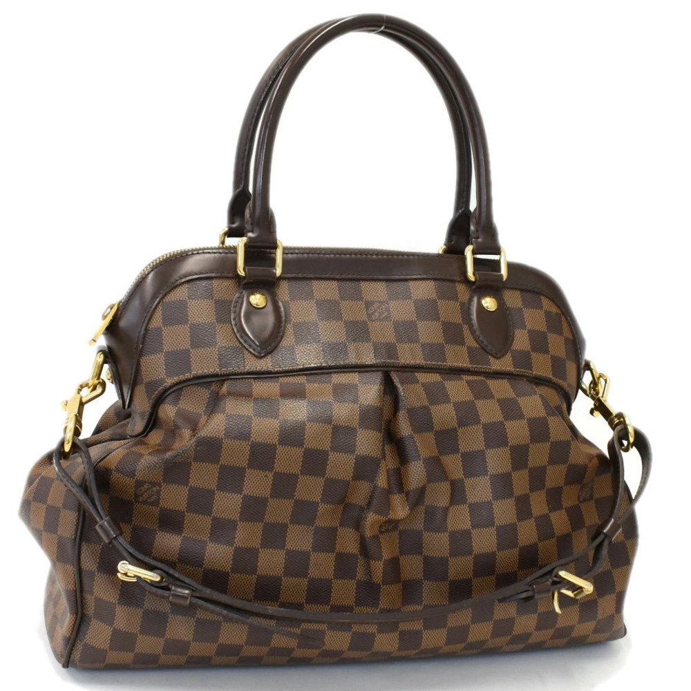Louis Vuitton Trevi handbag Damier Ebene Brown canvas leather brown